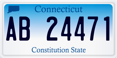CT license plate AB24471