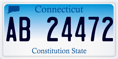 CT license plate AB24472