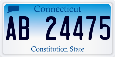 CT license plate AB24475