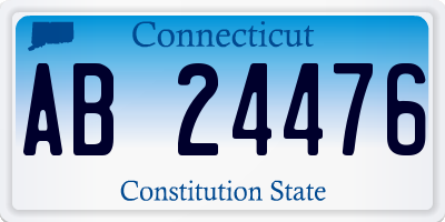 CT license plate AB24476