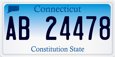 CT license plate AB24478