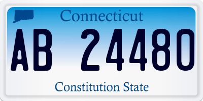 CT license plate AB24480