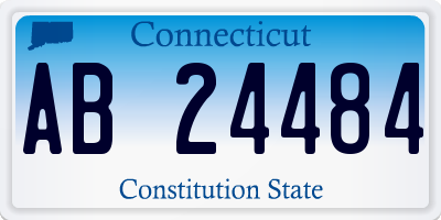 CT license plate AB24484