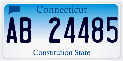 CT license plate AB24485