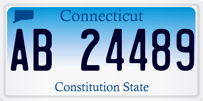 CT license plate AB24489