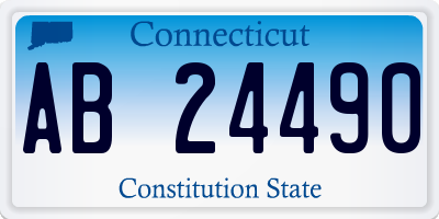 CT license plate AB24490