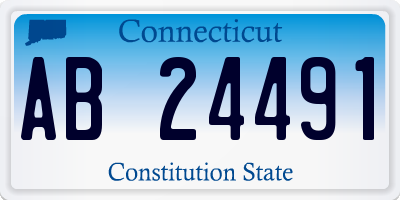 CT license plate AB24491
