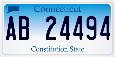 CT license plate AB24494