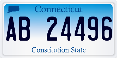 CT license plate AB24496