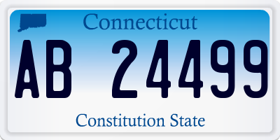 CT license plate AB24499