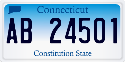 CT license plate AB24501