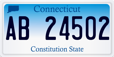 CT license plate AB24502