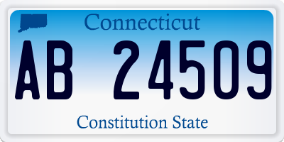 CT license plate AB24509