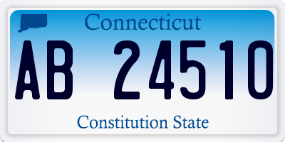 CT license plate AB24510