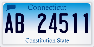 CT license plate AB24511