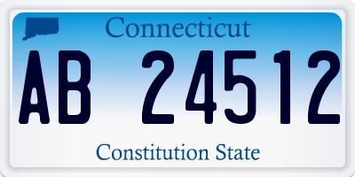 CT license plate AB24512