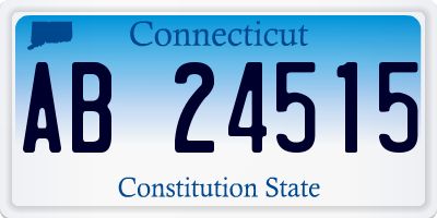 CT license plate AB24515