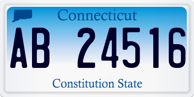 CT license plate AB24516