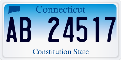 CT license plate AB24517