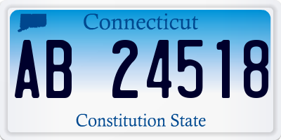 CT license plate AB24518