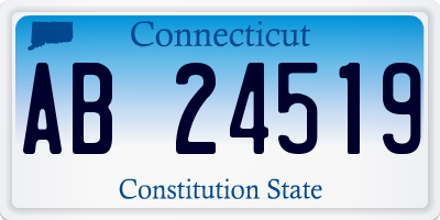 CT license plate AB24519