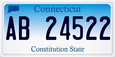 CT license plate AB24522