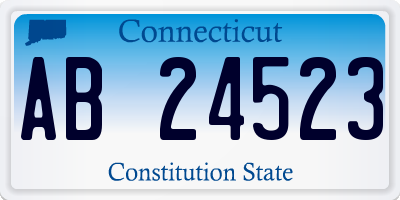 CT license plate AB24523