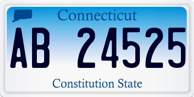 CT license plate AB24525