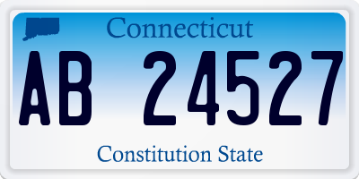 CT license plate AB24527