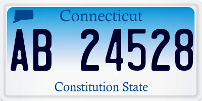 CT license plate AB24528