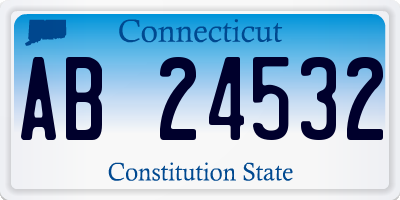 CT license plate AB24532