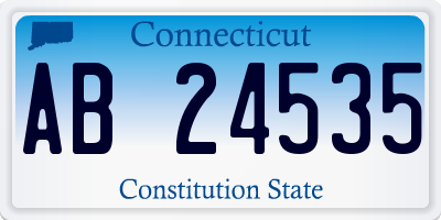 CT license plate AB24535