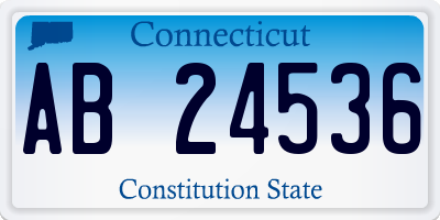 CT license plate AB24536