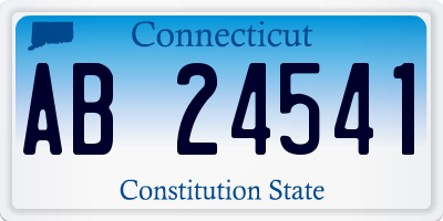 CT license plate AB24541