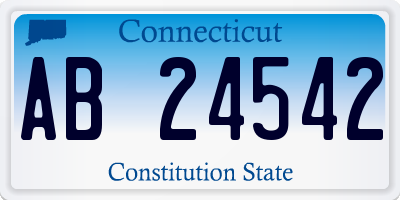 CT license plate AB24542