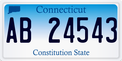 CT license plate AB24543