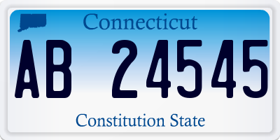 CT license plate AB24545