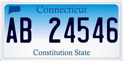 CT license plate AB24546