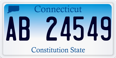 CT license plate AB24549