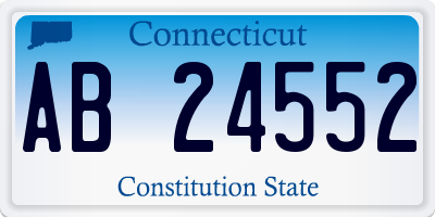 CT license plate AB24552