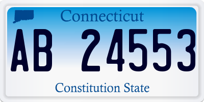 CT license plate AB24553