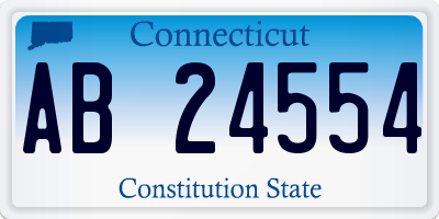 CT license plate AB24554