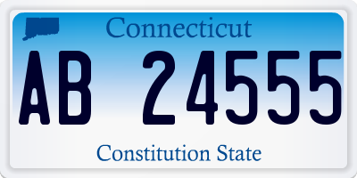 CT license plate AB24555