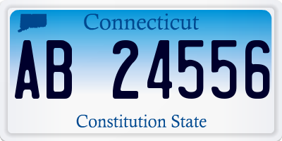 CT license plate AB24556