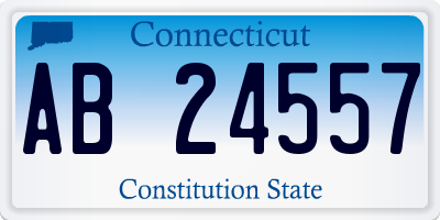 CT license plate AB24557