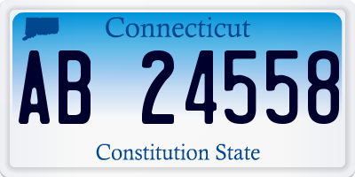 CT license plate AB24558