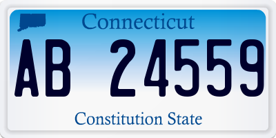 CT license plate AB24559