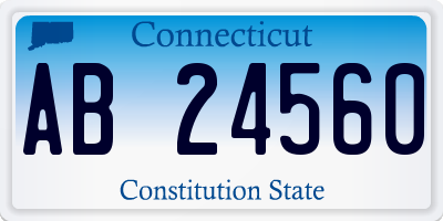 CT license plate AB24560