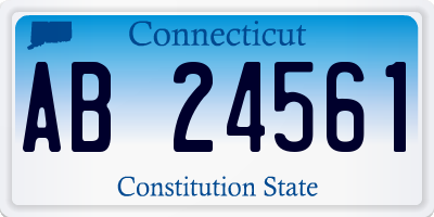 CT license plate AB24561