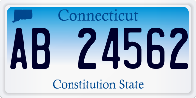 CT license plate AB24562